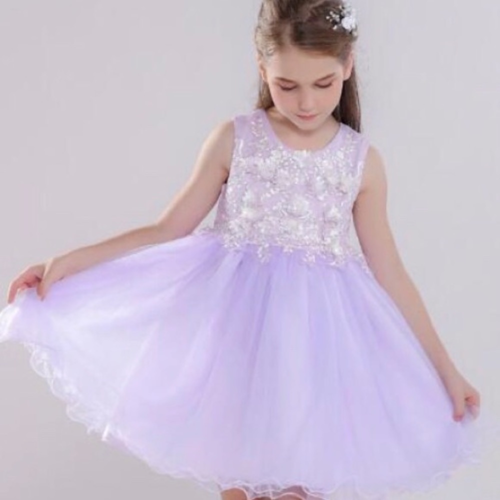 LAST ONE - Gorgeous CHASING FIREFLIES Weaver dress purple Easter tulle girls 12 - Picture 2 of 7